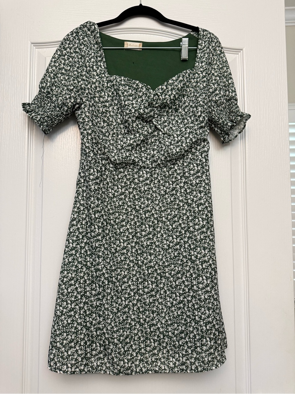 Altar’d State Green Floral Sweetheart Mini Dress